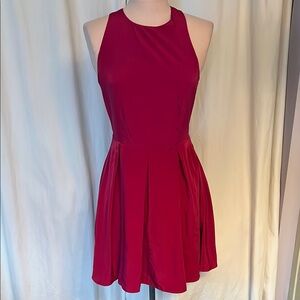 Warehouse UK Red Fit and Flare Mini Dress cross back NWT M